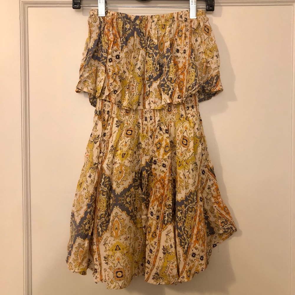 Fabrik Strapless Patterned Dress